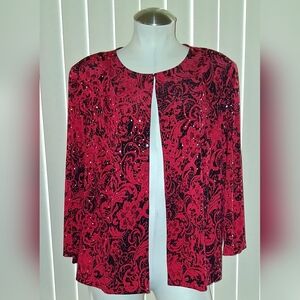 💲IT'S A SALE!! Jessica Howard Red and Black Patterned Blazer💲